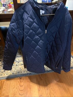 Kim Rogers Navy Quilted Jacket with Zip